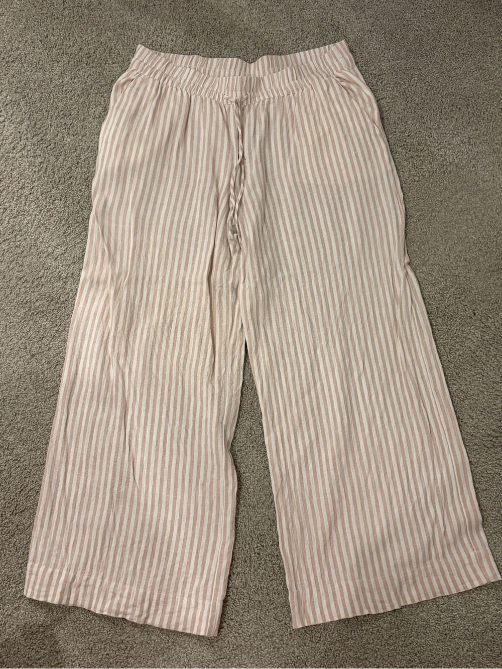 a new day Pink & White Striped Wide-Leg Pants